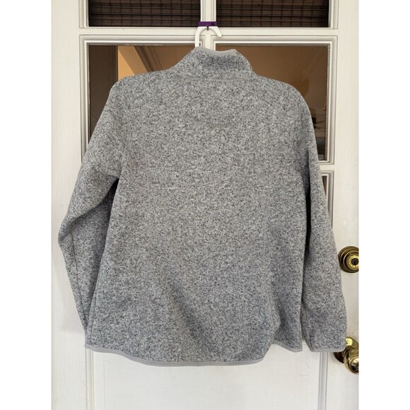 LL Bean Jacket Womens Large Petite Gray Fleece Zip Outdoors Windbreaker Hiking - Picture 6 of 10